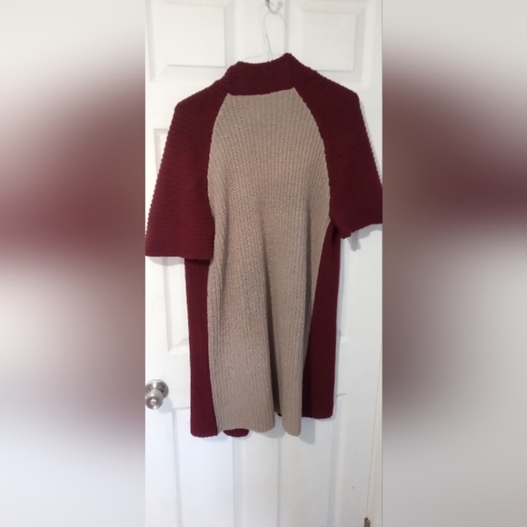 All threads Main Street Cardigan.  Size large, burgundy and beige - Picture 3 of 3